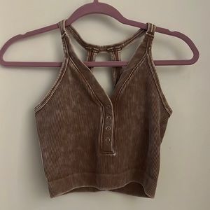 Acid wash bralette